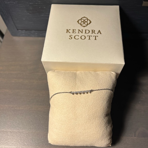 RARE like new Kendra Scott Molly 14k white gold and diamond adjustable bracelet - Picture 6 of 6